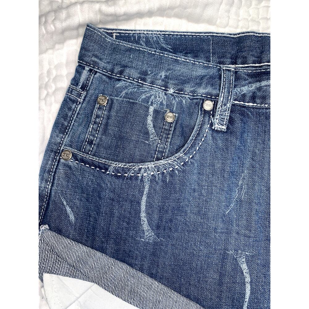 One Teaspoon Women's Malibu Blue Bandits‎ Low Waist Denim Shorts Size 31 - Picture 5 of 14